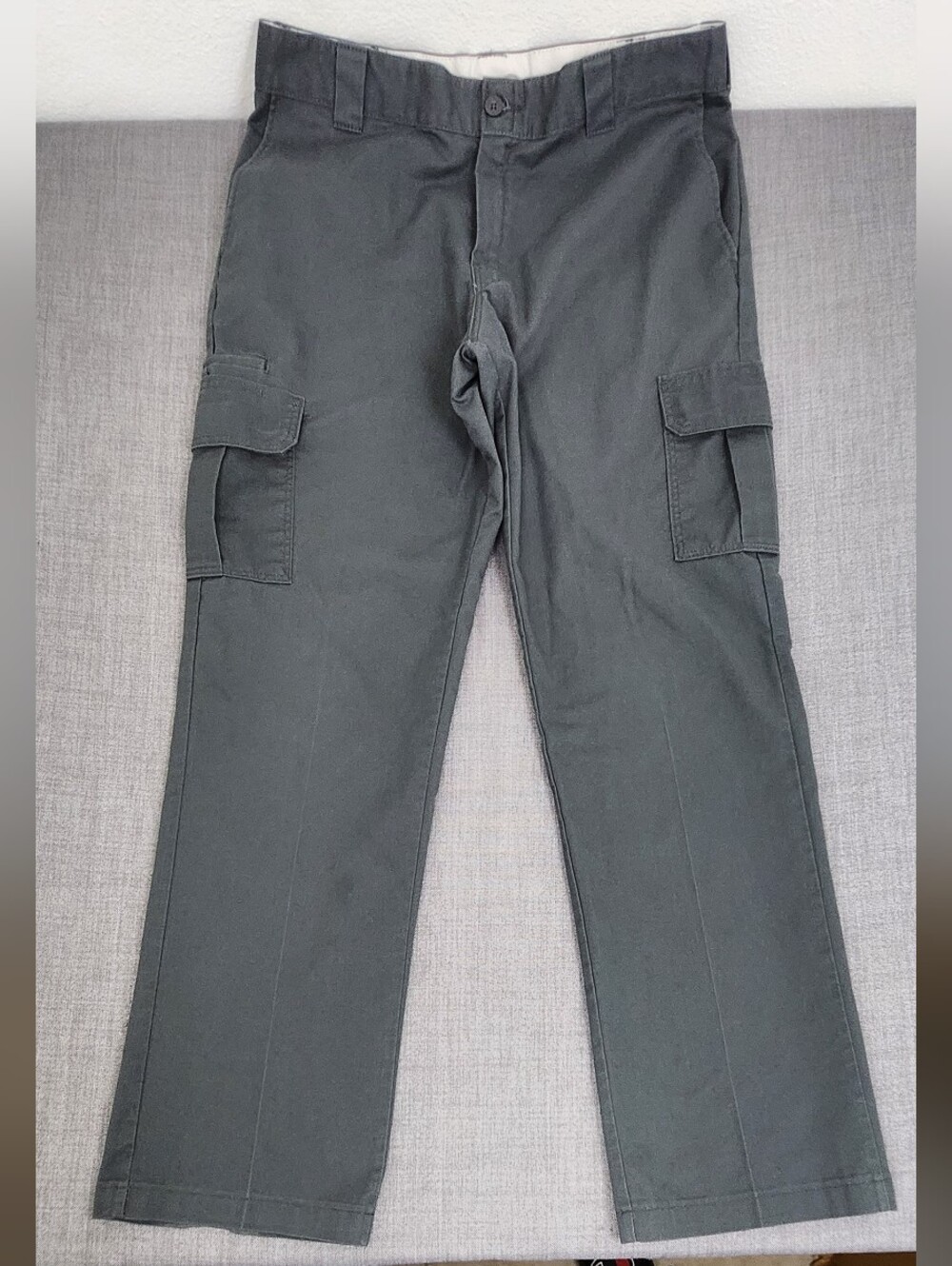 Dickies Straight Leg Grey Cargo Utility Pants. 36× 34